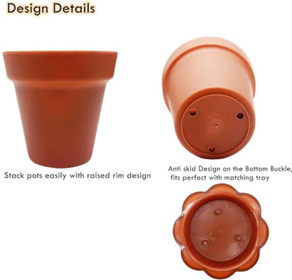 PURPLE STAR 1N 50 Packs Cupcake Plant Nursery Pots with Humidity Dome- Planting Containers Cups- Small Flower Pots with Trays & Lids for Indoor Outdoor Seedling Succulent Vegetable (Wine Red) - color: 50 Packs