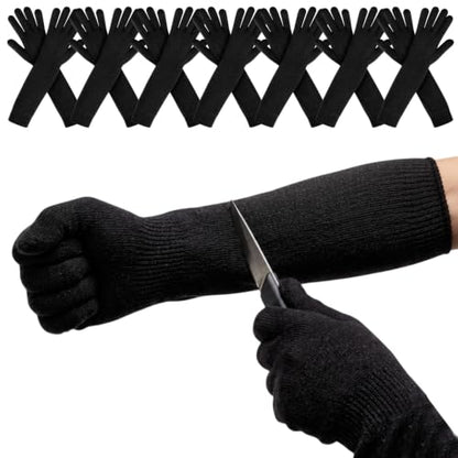Wesiti 8 Pairs Cut Resistant Gloves and Sleeve Level 5 Protection 18.5 Inch