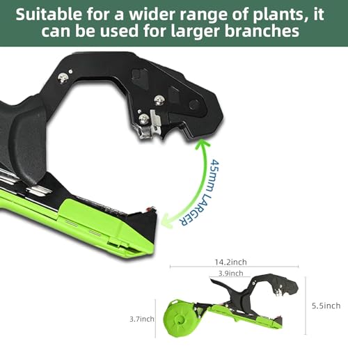 Plant Tying Machine, Lightweight Plant Tying Tape Tool to Tie Up Vine Quickly, Tie Tapener Gun with Tapes and Staples Green - style: Green