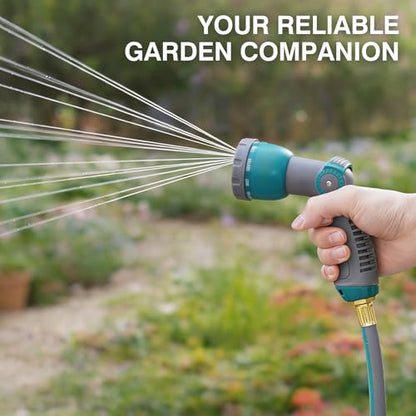 Garden Hose Nozzle, Thumb Control Water Hose Nozzle, Hose Sprayer Nozzle with 10 Adjustable Patterns, Spray Nozzles for Garden Hose, Hose Sprayer for Plants, Lawn, Garden, Car, Pet