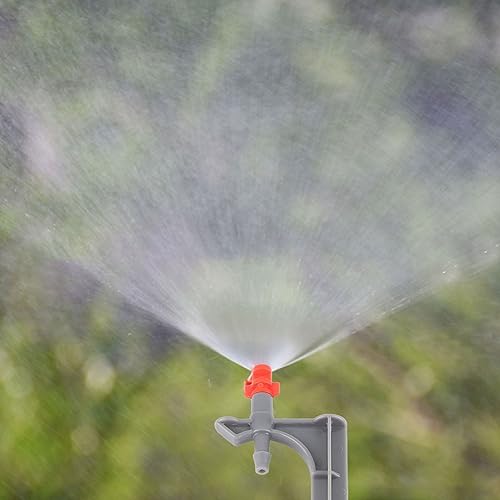 Garden Irrigation System, 20Pcs/Bag Irrigation Dripper with Ground Insert Fruit Tree Drip Irrigation Emitters for for 1/4" Drip Irrigation Tubing(360 Degree with Plunger) - size: 360 degree with plunger