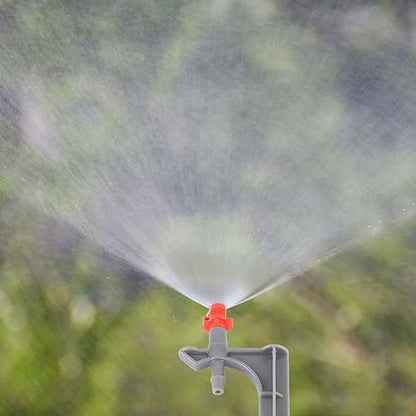 Garden Irrigation System, 20Pcs/Bag Irrigation Dripper with Ground Insert Fruit Tree Drip Irrigation Emitters for for 1/4" Drip Irrigation Tubing(360 Degree with Plunger) - size: 360 degree with plunger