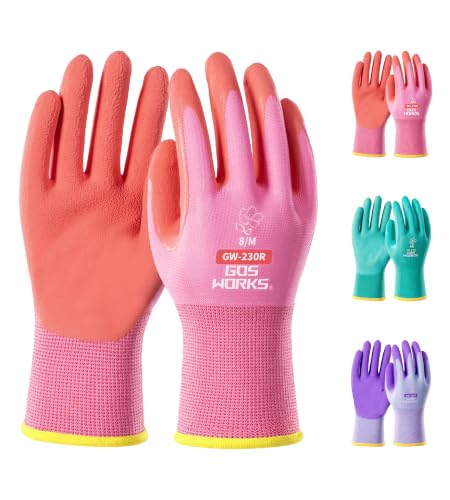 3 Pairs Gardening Gloves for Women, Breathable, Grip Coated - size: Small (Pack of 3)