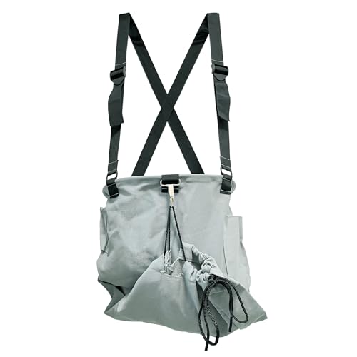 Large Adjustable Canvas Fruit Picking Bag for Orchard Farm Garden - color: Blue