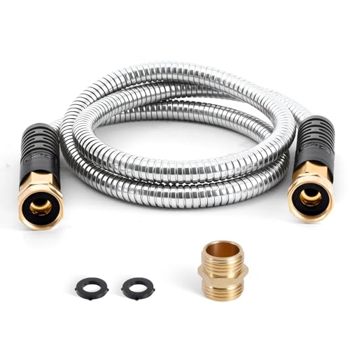 Cesun Female to Female Garden Hose 5 ft, Metal Short Water Hose, 5ft x 5/8" - size: 5ft Female to Female