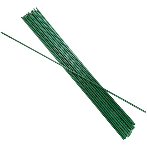 Frcctre 30 Pack 4 Ft Garden Stakes, 48 Inch Sturdy Green Plant Sticks, Plastic Coated Metal Tomato Stakes Support Plant Climbing Support for Tomatoes, Cucumber, Fences, Beans, Potted Plants