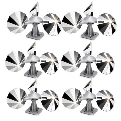 6 Pack Bird Scare Reflective Device, Wind Spinner with ABS Base - size: 6P
