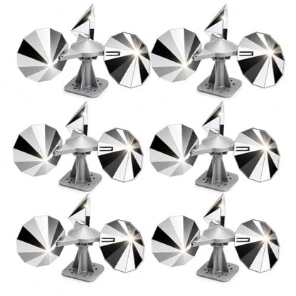 6 Pack Bird Scare Reflective Device, Wind Spinner with ABS Base - size: 6P