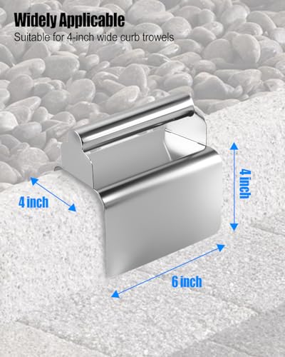 Landscape Curb Trowel, 4" x 6" x 4" Stainless Steel Curb Trowel