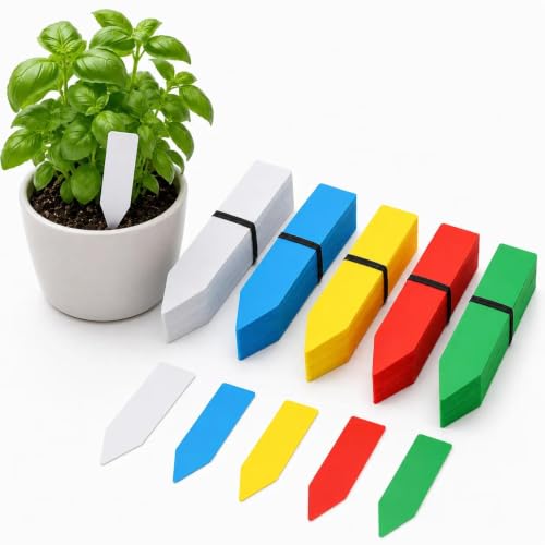 200PCS Reusable Plant Labels, Waterproof Garden Tags for Flowers, Plants, Seedlings and Nursery Markers, Durable Plastic Plant Markers(Green) - color: Green