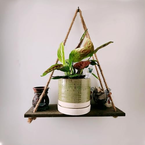 HERDUK 6 Inch Plant Pots, Ceramic Planter Pot with Drainage Hole & Saucer, Indoor/Outdoor Cylinder Round Planter Pot, Green & Beige - color: Green & Beige, size: 6 Inch