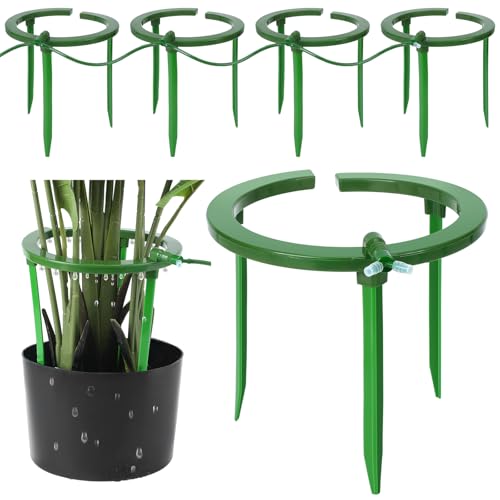 Tujoe 4 Sets Drip Irrigation Ring Tree Water Ring 3 Leg Support, 12 Inch - size: 12 Inch