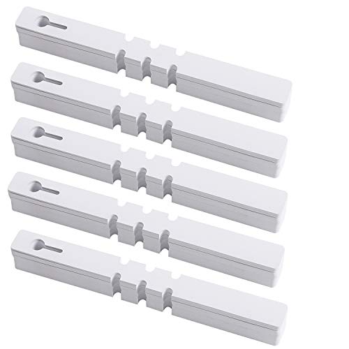 KINJOEK 1200 PCS White Plant Labels Tags, Plastic Adjustable Wrap Around Waterproof Hanging Garden Tree Name Tags, 2x20cm Strip Plant Tag for Identifying Various Outdoor Nursery Plants Flowers - color: White, size: 1200PCS