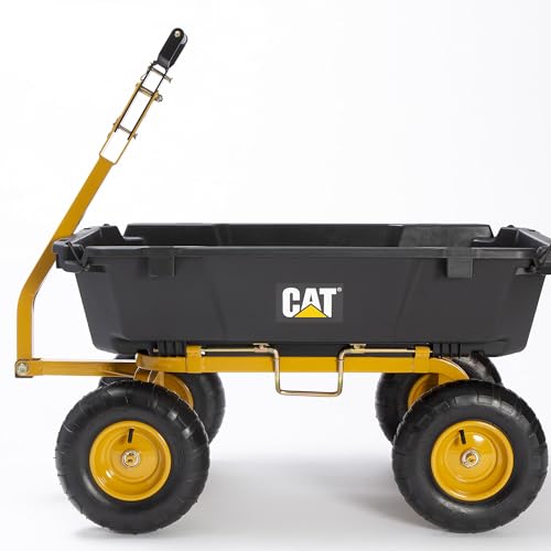 CAT 7 cu ft Dual Side Dump Cart with 1200lbs Load Capacity