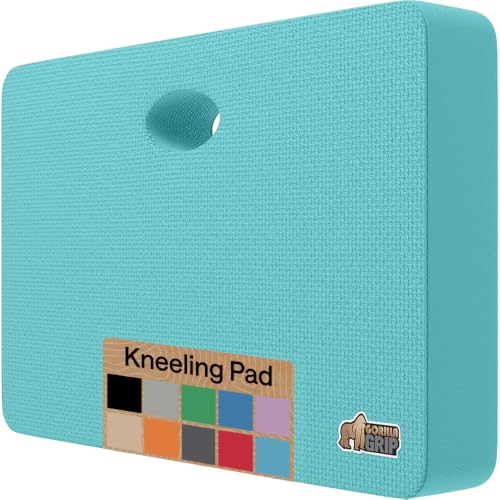 GORILLA GRIP® Extra Thick Foam Kneeling Pad for Gardening 17.5x11 Turquoise - color: Turquoise