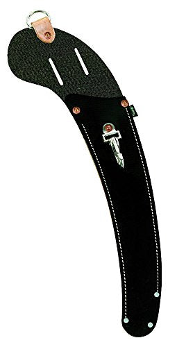Weaver Leather Arborist Curved Back Curved Saw Scabbard with Snaps and Belt Slots, Black