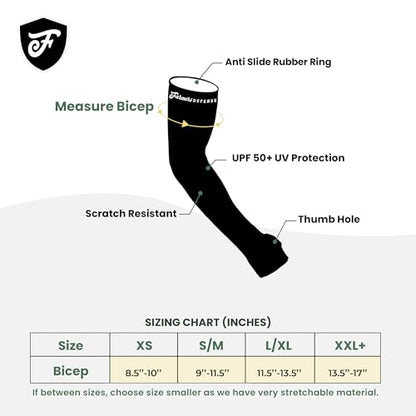 FARMER'S DEFENSE Gardening Arm Sleeves|UV Cooling Protective Sleeve Women & Men|Anti-Scratch Cover Sun UPF Outdoor Protection - Sea-Weed - S/M - color: Sea-weed, size: Small-Medium