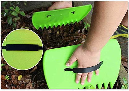Leaf Grabber Set Paw Handheld Hazelnut Leaf Scoop Fast Lawn Remove Fallen Collection Great Tool Lawn Claw Leaf Blade Used to Pick Up Leaves, Grass Clippings, Trash (Green)
