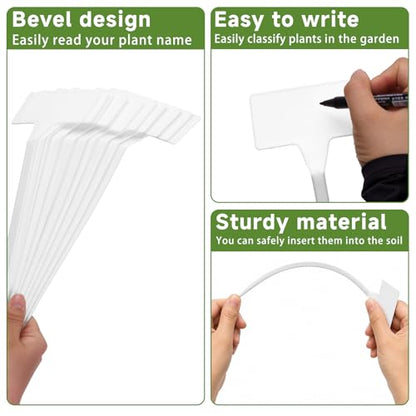 KINGLAKE GARDEN Plant Labels 30 Pack 11.8 Inch Large Garden Labels Plastic