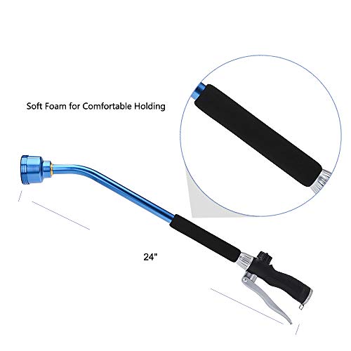 GREEN MOUNT Watering Wand, 24 Inches Sprayer Wand with Superior Stainless Head, Perfect for Hanging Baskets, Plants, Flowers, Shrubs, Garden and Lawn, Blue - color: Blue