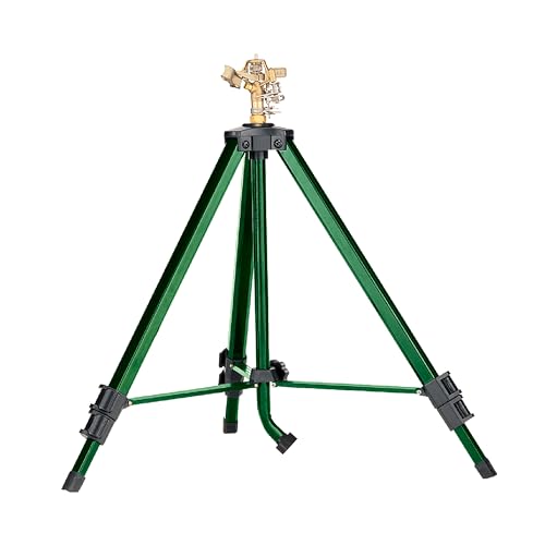 Orbit 58308Z Brass Impact Sprinkler on Tripod Base - Heavy-Duty Brass Sprinklers on Tripod.