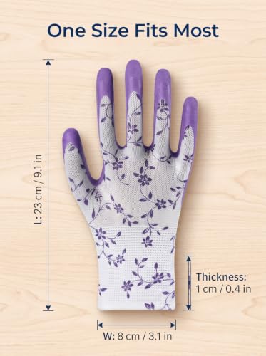 2 Pairs Garden Gloves, Breathable Yard Work Gloves with Non-Slip Grip, Thorn-Resistant Protective Gloves for Men and Women, One Size