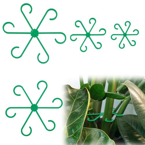 XIHIRCD 4pcs Plant Stem Support, Climbing Houseplant Leaf Support Ring Plant Climbers Stem Holders Plants Climbing Rack Plant Flower Gardening Growth Cultivation Accessories Tools(Green) - color: Green