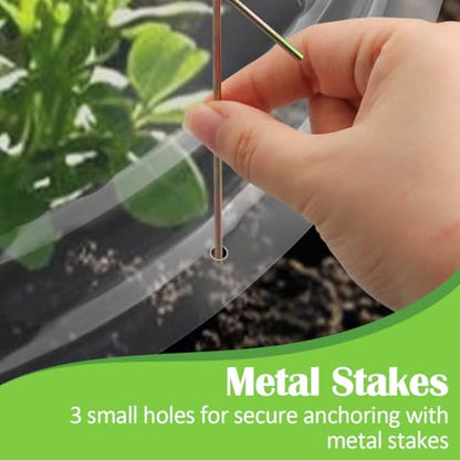 RooTrimmer 13 Inch Humidity Domes Garden Cloches for Plant Protection, Protectors from Animals, Garden Clear Plant Cover with Ventilation Holes 5 Pack - size: 13" D × 12" H 5P