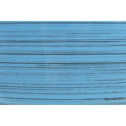 Garden Elements Indoor/Outdoor Glazed Brushed Happy Plastic Planter, Large, Bright Blue, 15" - color: Bright Blue