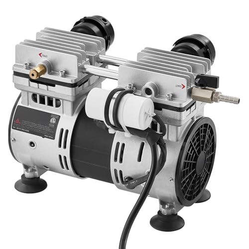 VEVOR Pond Aerator, 6.7CFM 1 HP Air Compressor, Lake Aerator for Ponds up to 3 Acres, Overheat Protection & Anti-Backflow Valve, 745W Powerful Motor, Pond Aeration Pump for Water Oxygen Circulation - size: 6.7CFM+No diffuser