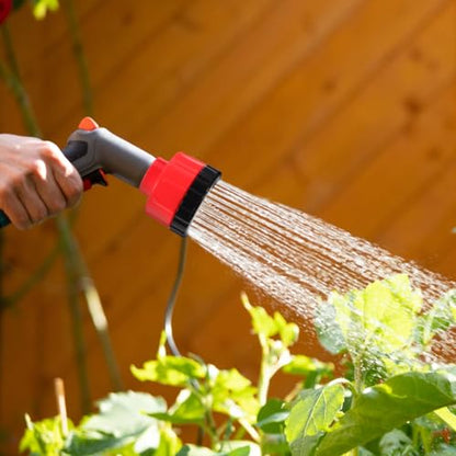 HANABASS 400 Mesh Hose End Sprayer Nozzle (3-Pack), Plastic Water Nozzles for Garden Hose, Soft Shower Head for Watering Delicate Seedlings, Flowers, Vegetables, Potted Plants, Red
