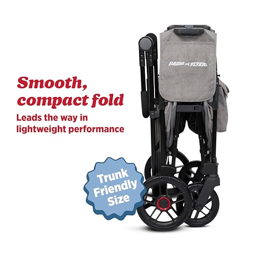 Radio Flyer Pathfinder 2-Seat Stroller Wagon, for Kids 6+ Months, UV Canopy - size: 2 Seats