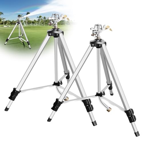 Heavy Duty Impact Sprinkler on Tripod Base,2 Pack 36 Inch Tripod Sprinkler - size: 36in-2pack