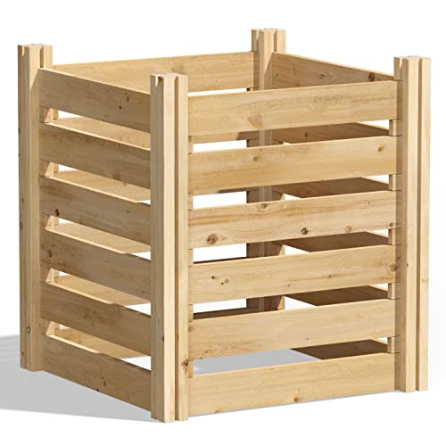 Greenes Fence Premium Cedar Wood Composter, 24" W x 24" L x 31" H (3/4" Thick) / 77.3 Gallons - Made in USA with North American Cedar - size: 2' W x 2' L x 31" H