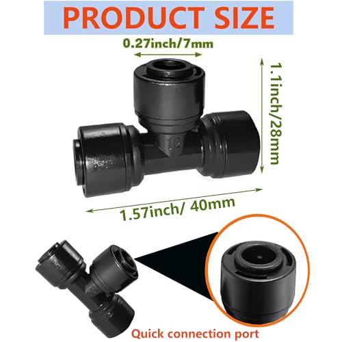 15Pack Quick Connect 1/4" Drip Irrigation Tee Connectors - size: 15PCS irrigation accessories