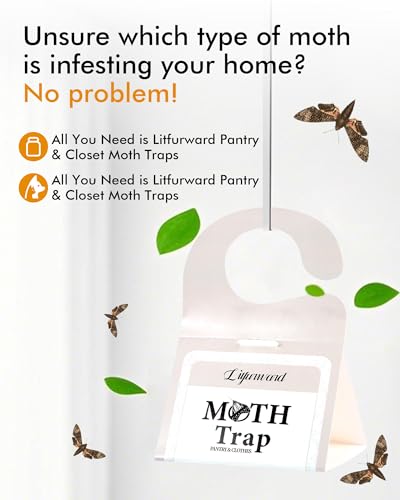 Pantry Moth Traps - Extra Strength Hanging Clothes Clothing Moth Traps with Pheromone for House Pantry Indoor Closets - 10 Pack - size: 10-pack