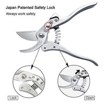 TONMA 8.1" Pruning Shears, Made in Japan, Garden Scissors & Clippers, TP-1 - size: 8.1 inches