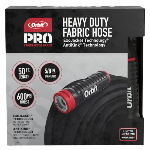Orbit Pro ExoJacket Heavy Duty Water Hose, 50 ft x 5/8 in. - size: 50 Ft, style: Pro ExoJacket