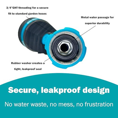 Gilmour Heavy Duty Button Control Garden Hose Nozzle with Swivel Connect