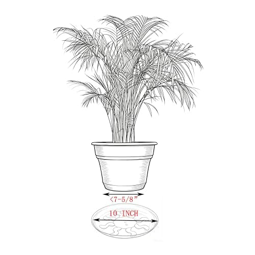 4 Pack Heavy Duty Antique Bronze Plant Saucer Sturdy Pot Tray Plant Drip Trays Drip Trays for pots,Plant Water Catcher Tray,Flower Pot Saucer Water Drainage Tray Floor Protector (10 INCH) - size: 4PK 10 inch Bronze
