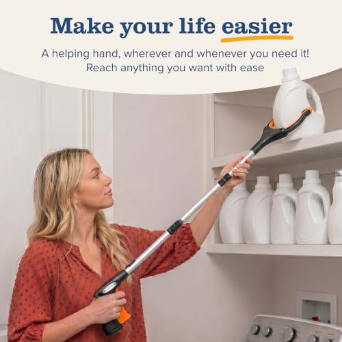 EZPIK® Grip Aid Tool Grabber Reacher + Magnets - Grabbers for Seniors, Trash Picker Upper Grabber - Trash Grabber Tool- Reacher Grabber Pickup Tool (Silver, 26" (Pack of 2)) - size: 26" (Pack of 2) - Silver