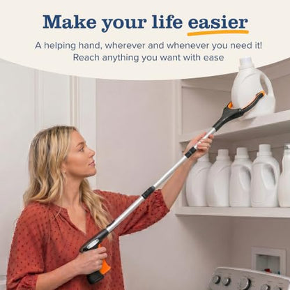 EZPIK® Grip Aid Tool Grabber Reacher + Magnets - Grabbers for Seniors, Trash Picker Upper Grabber - Trash Grabber Tool- Reacher Grabber Pickup Tool (Silver, 26" (Pack of 2)) - size: 26" (Pack of 2) - Silver