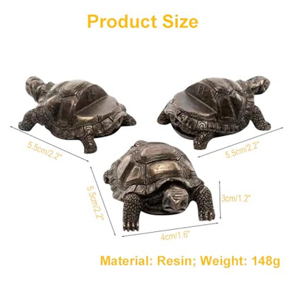 3Pcs Tortoise Resin Pot Decorative Feet, Plant Pot Support Feet for Outdoor, Animals Statue Pot Base Planter Risers, Flower Pot Plant Stand (Tortoise)