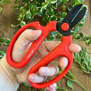 Garden Pruning Shears Scissors With Carbon Steel Blades 6.7 In, Amaryllis - Red - style: 6.7 inch Red