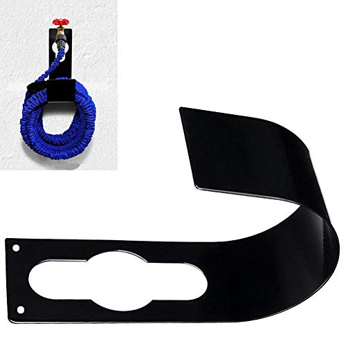 2 Pack Garden Hose Hanger Wall Mount Heavy Duty Hose Holder Hook Use for 150foot Hose (Large, Black) - size: 2 Pack Large