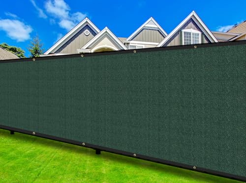 COARBOR 4' x 20' Fence Privacy Screen Heavy Duty Windscreen Fencing Mesh Shade Net Cover for Outdoor Wall Backyard Patio Deck and Porch, Green - color: Green, size: 0 4' x 20'