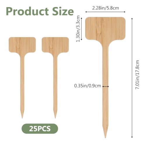 30Pcs Outdoor Waterproof Garden Markers, 7"L ×2.3"W Bamboo Labels