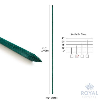 Royal Imports Wood Plant Stake 15" Floral Picks Sign Posting Garden Sticks - size: 15 inch - 100 Pack