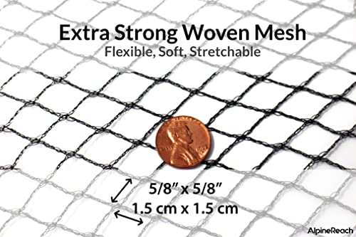 AlpineReach Garden Netting 7.5 x 100 ft, Black Heavy Duty Bird Net - color: Black, size: 7.5ft x 100ft