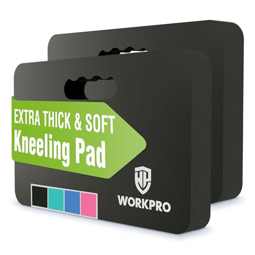WORKPRO Extra Thick Kneeling Pad, 20 Pack, 17.5 x 11 x 1.5 in, Black - color: Black, size: 20 Pack